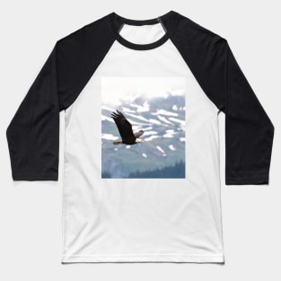 Eagle In Flight Baseball T-Shirt